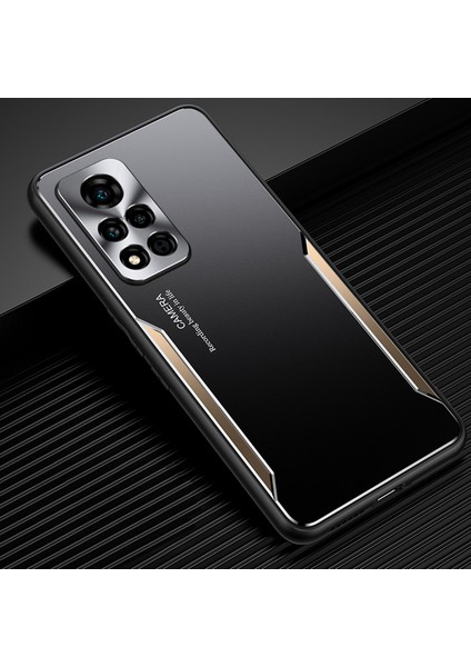 Honor V40 5g Kılıfı,elektroliz Kaplama Metal Arka Panel + Yumuşak Tpu Tampon Çift Darbeye Dayanıklı Kılıf-Altın (Yurt Dışından)