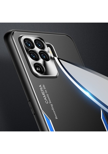 Oppo A95 5g Kılıfı,elektroliz Kaplama Metal Arka Panel + Yumuşak Tpu Tampon Çift Darbeye Dayanıklı Kılıf-Mavi (Yurt Dışından) fırsatları