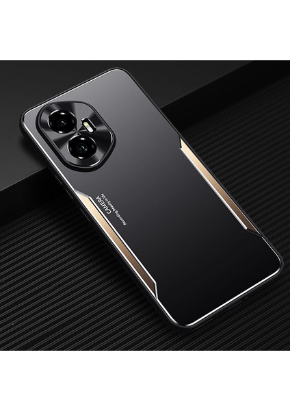 Honor 300 Kılıfı,elektroliz Kaplama Metal Arka Panel + Yumuşak Tpu Tampon Çift Darbeye Dayanıklı Kılıf-Altın (Yurt Dışından)