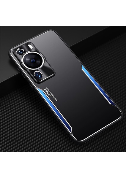 Huawei P60 Pro Kılıfı,elektroliz Kaplama Metal Arka Panel + Yumuşak Tpu Tampon Çift Darbeye Dayanıklı Kılıf-Mavi (Yurt Dışından)