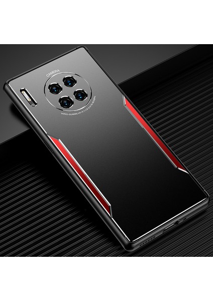 Huawei Mate 30 Pro Kılıfı,elektroliz Kaplama Metal Arka Panel + Yumuşak Tpu Tampon Çift Darbeye Dayanıklı Kılıf-Kırmızı (Yurt Dışından)