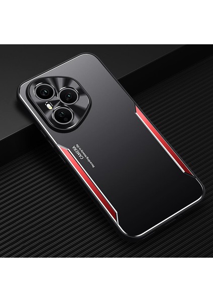 Honor 400 Pro Kılıfı,elektroliz Kaplama Metal Arka Panel + Yumuşak Tpu Tampon Çift Darbeye Dayanıklı Kılıf-Kırmızı (Yurt Dışından)