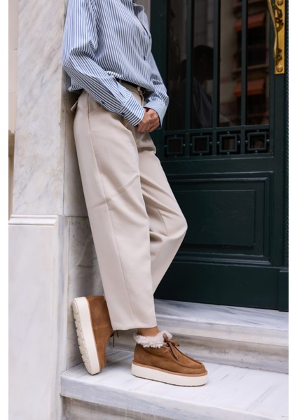 Paula Kadın Vizon Gerçek Suet Bot modelleri