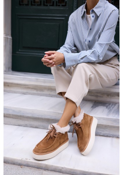 Paula Kadın Vizon Gerçek Suet Bot indirimleri