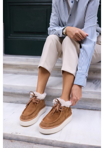 Paula Kadın Vizon Gerçek Suet Bot