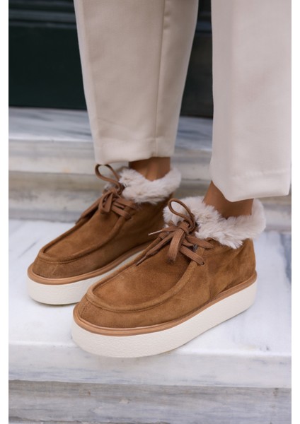 Paula Kadın Vizon Gerçek Suet Bot