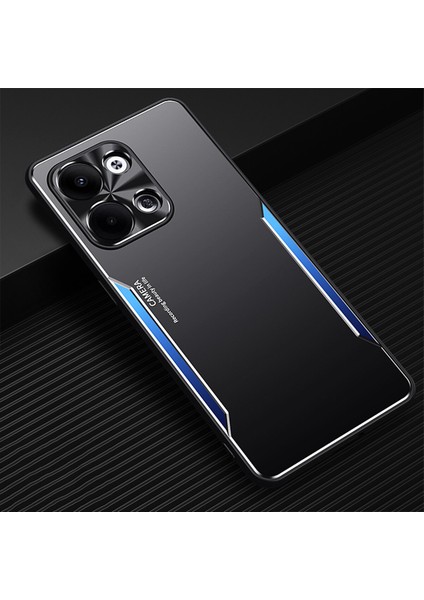 Oppo Reno9 Pro Kılıfı,elektroliz Kaplama Metal Arka Panel + Yumuşak Tpu Tampon Çift Darbeye Dayanıklı Kılıf-Mavi (Yurt Dışından)