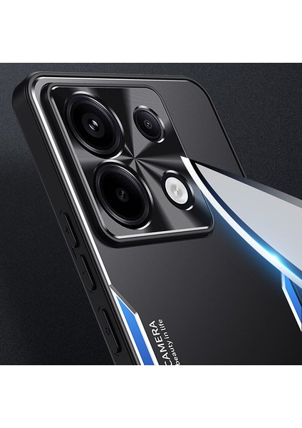 Xiaomi Redmi Note 13 5g Kılıfı,elektroliz Kaplama Metal Arka Panel + Yumuşak Tpu Tampon Çift Darbeye Dayanıklı Kılıf-Mavi (Yurt Dışından) fırsatları