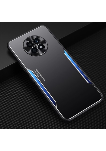 Honor X20 Kılıfı,elektroliz Kaplama Metal Arka Panel + Yumuşak Tpu Tampon Çift Darbeye Dayanıklı Kılıf-Mavi (Yurt Dışından)