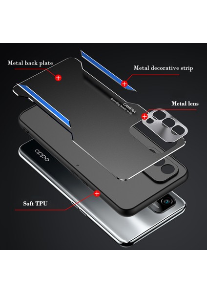 Oppo A93 5g Kılıfı,elektroliz Kaplama Metal Arka Panel + Yumuşak Tpu Tampon Çift Darbeye Dayanıklı Kılıf-Kırmızı (Yurt Dışından) fiyatları