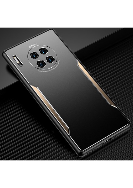 Huawei Mate 30 Pro Kılıfı,elektroliz Kaplama Metal Arka Panel + Yumuşak Tpu Tampon Çift Darbeye Dayanıklı Kılıf-Altın (Yurt Dışından)