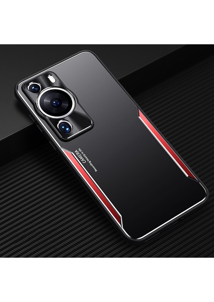 Huawei P60 Pro Kılıfı,elektroliz Kaplama Metal Arka Panel + Yumuşak Tpu Tampon Çift Darbeye Dayanıklı Kılıf-Kırmızı (Yurt Dışından)