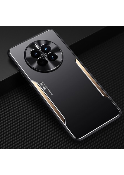 Huawei Mate 50 Kılıfı,elektroliz Kaplama Metal Arka Panel + Yumuşak Tpu Tampon Çift Darbeye Dayanıklı Kılıf-Altın (Yurt Dışından)