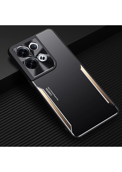 Oppo Reno8 Pro Kılıfı,elektroliz Kaplama Metal Arka Panel + Yumuşak Tpu Tampon Çift Darbeye Dayanıklı Kılıf-Altın (Yurt Dışından)