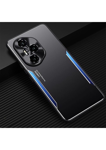 Honor 300 Pro Kılıfı,elektroliz Kaplama Metal Arka Panel + Yumuşak Tpu Tampon Çift Darbeye Dayanıklı Kılıf-Mavi (Yurt Dışından)