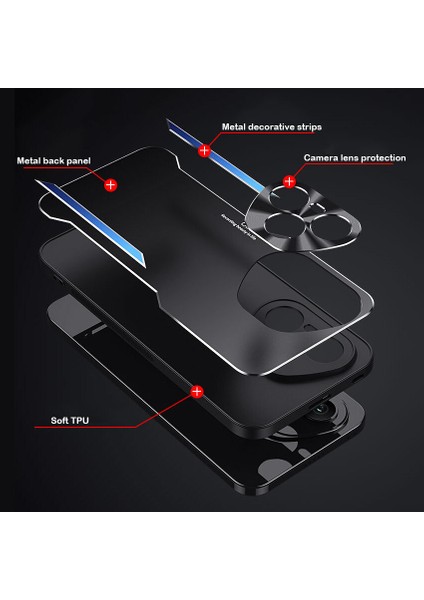 Honor 400 Kılıfı,elektroliz Kaplama Metal Arka Panel + Yumuşak Tpu Tampon Çift Darbeye Dayanıklı Kılıf-Mavi (Yurt Dışından) fiyatları