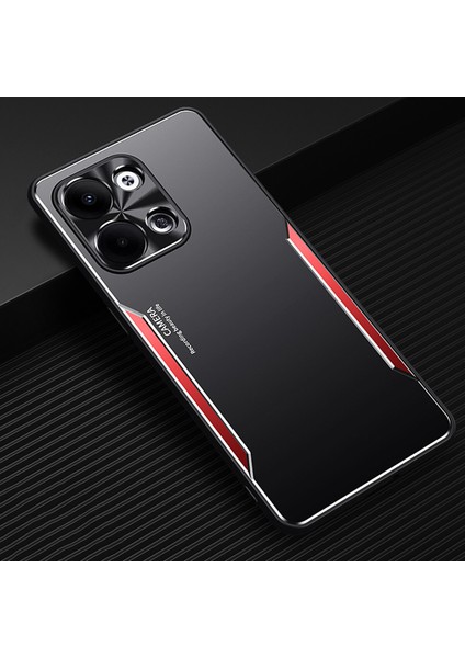 Oppo Reno9 Pro Kılıfı,elektroliz Kaplama Metal Arka Panel + Yumuşak Tpu Tampon Çift Darbeye Dayanıklı Kılıf-Kırmızı (Yurt Dışından)