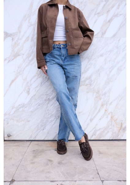 Candela Kadin Taba Gercek Suet Loafer Ayakkabi fırsatları