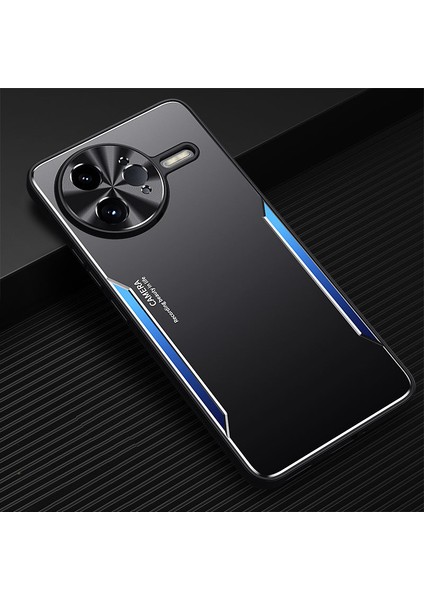 Xiaomi Redmi K80 Kılıfı,elektroliz Kaplama Metal Arka Panel + Yumuşak Tpu Tampon Çift Darbeye Dayanıklı Kılıf-Mavi (Yurt Dışından)