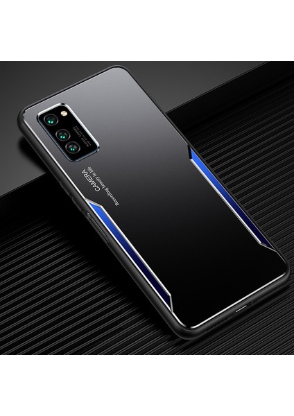 Honor V30 Pro Kılıfı,elektroliz Kaplama Metal Arka Panel + Yumuşak Tpu Tampon Çift Darbeye Dayanıklı Kılıf-Mavi (Yurt Dışından)
