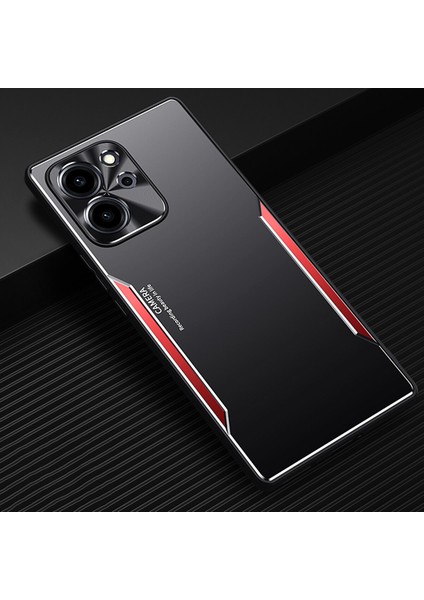 Honor 80 Se Kılıfı,elektroliz Kaplama Metal Arka Panel + Yumuşak Tpu Tampon Çift Darbeye Dayanıklı Kılıf-Kırmızı (Yurt Dışından)