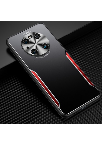 Huawei Mate 40 Pro Kılıfı,elektroliz Kaplama Metal Arka Panel + Yumuşak Tpu Tampon Çift Darbeye Dayanıklı Kılıf-Kırmızı (Yurt Dışından)