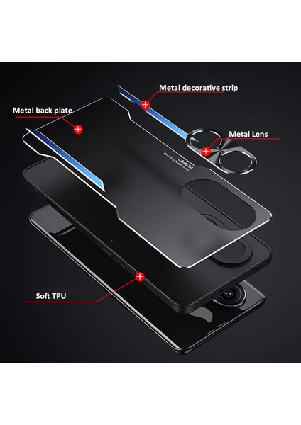 Oppo A98 Kılıfı,elektroliz Kaplama Metal Arka Panel + Yumuşak Tpu Tampon Çift Darbeye Dayanıklı Kılıf-Altın (Yurt Dışından) fiyatları