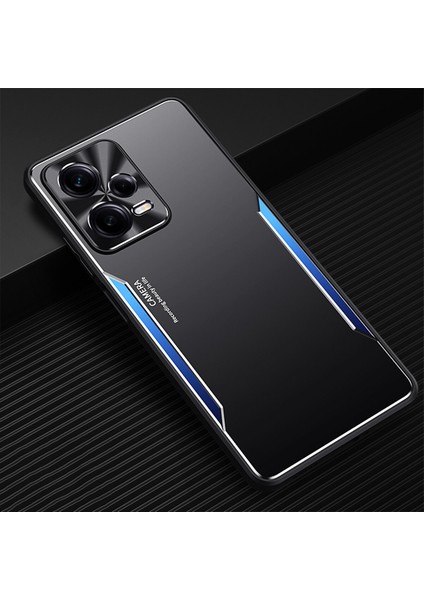 Xiaomi Redmi Note 12 Pro Plus Kılıfı,elektroliz Kaplama Metal Arka Panel + Yumuşak Tpu Tampon Çift Darbeye Dayanıklı Kılıf-Mavi (Yurt Dışından)