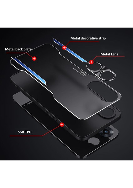 Oppo A58 Kılıfı,elektroliz Kaplama Metal Arka Panel + Yumuşak Tpu Tampon Çift Darbeye Dayanıklı Kılıf-Kırmızı (Yurt Dışından) fiyatları