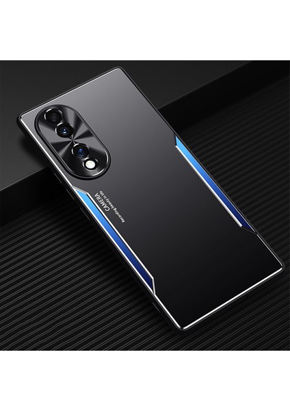 Honor 70 Kılıfı,elektroliz Kaplama Metal Arka Panel + Yumuşak Tpu Tampon Çift Darbeye Dayanıklı Kılıf-Mavi (Yurt Dışından)