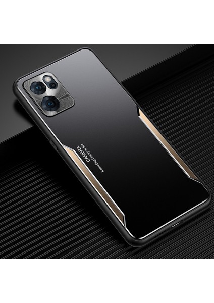 Oppo Reno7 5g Kılıfı,elektroliz Kaplama Metal Arka Panel + Yumuşak Tpu Tampon Çift Darbeye Dayanıklı Kılıf-Altın (Yurt Dışından)
