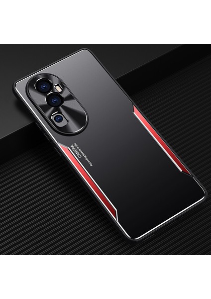 Oppo Reno 10 Pro Plus Kılıfı,elektroliz Kaplama Metal Arka Panel + Yumuşak Tpu Tampon Çift Darbeye Dayanıklı Kılıf-Kırmızı (Yurt Dışından)