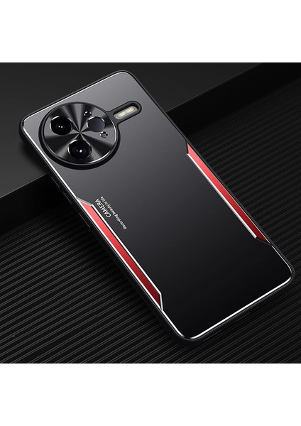 Xiaomi Redmi K80 Kılıfı,elektroliz Kaplama Metal Arka Panel + Yumuşak Tpu Tampon Çift Darbeye Dayanıklı Kılıf-Kırmızı (Yurt Dışından)