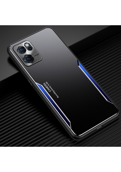 Oppo Reno7 5g Kılıfı,elektroliz Kaplama Metal Arka Panel + Yumuşak Tpu Tampon Çift Darbeye Dayanıklı Kılıf-Mavi (Yurt Dışından)