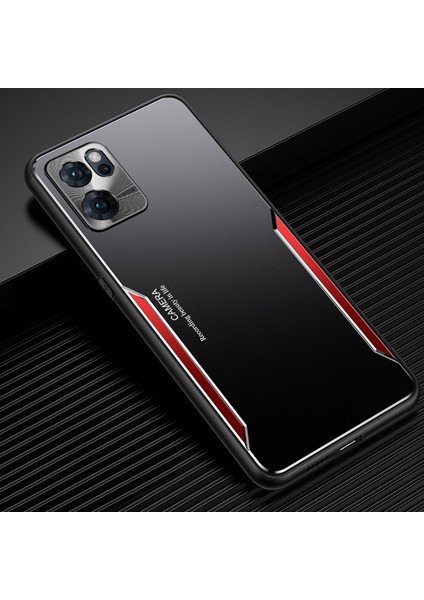 Oppo Reno7 5g Kılıfı,elektroliz Kaplama Metal Arka Panel + Yumuşak Tpu Tampon Çift Darbeye Dayanıklı Kılıf-Kırmızı (Yurt Dışından)