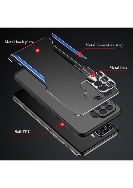 Oppo A95 5g Kılıfı,elektroliz Kaplama Metal Arka Panel + Yumuşak Tpu Tampon Çift Darbeye Dayanıklı Kılıf-Altın (Yurt Dışından) fiyatları