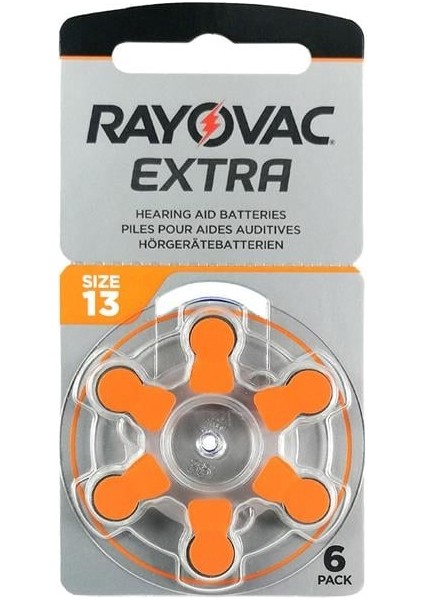 Rayovac 13 Numara Kulaklık Pili 6'lı Paket