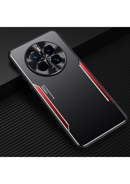 Huawei Mate 50 Pro Kılıfı,elektroliz Kaplama Metal Arka Panel + Yumuşak Tpu Tampon Çift Darbeye Dayanıklı Kılıf-Kırmızı (Yurt Dışından)