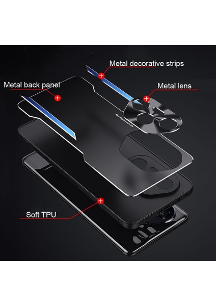 Honor 300 Kılıfı,elektroliz Kaplama Metal Arka Panel + Yumuşak Tpu Tampon Çift Darbeye Dayanıklı Kılıf-Mavi (Yurt Dışından) fiyatları