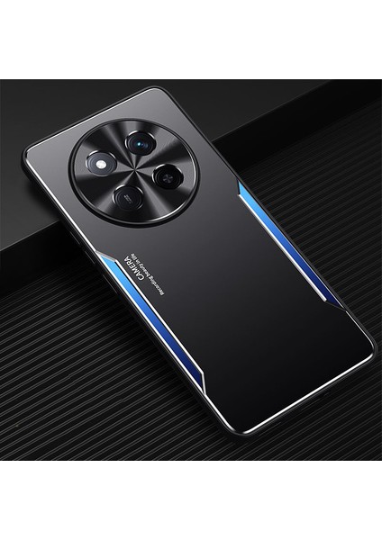 Honor X60 Pro Kılıfı,elektroliz Kaplama Metal Arka Panel + Yumuşak Tpu Tampon Çift Darbeye Dayanıklı Kılıf-Mavi (Yurt Dışından)