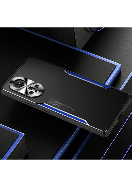 Honor 50 Pro Kılıfı,elektroliz Kaplama Metal Arka Panel + Yumuşak Tpu Tampon Çift Darbeye Dayanıklı Kılıf-Mavi (Yurt Dışından)
