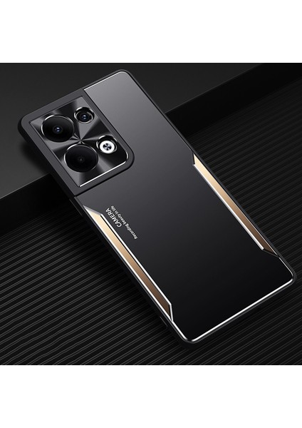 Oppo Reno9 Pro Plus Kılıfı,elektroliz Kaplama Metal Arka Panel + Yumuşak Tpu Tampon Çift Darbeye Dayanıklı Kılıf-Altın (Yurt Dışından)