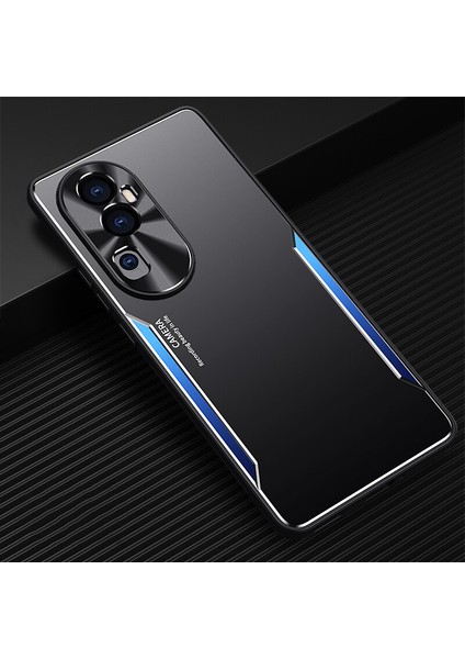Oppo Reno 10 Pro Plus Kılıfı,elektroliz Kaplama Metal Arka Panel + Yumuşak Tpu Tampon Çift Darbeye Dayanıklı Kılıf-Mavi (Yurt Dışından)