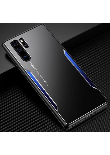 Huawei P30 Pro Kılıfı,elektroliz Kaplama Metal Arka Panel + Yumuşak Tpu Tampon Çift Darbeye Dayanıklı Kılıf-Mavi (Yurt Dışından)