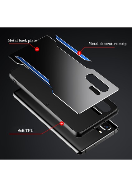 Huawei P30 Pro Kılıfı,elektroliz Kaplama Metal Arka Panel + Yumuşak Tpu Tampon Çift Darbeye Dayanıklı Kılıf-Mavi (Yurt Dışından) fiyatları