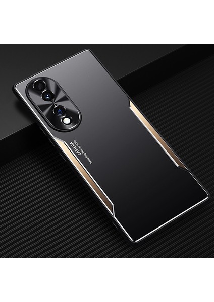 Honor 70 Kılıfı,elektroliz Kaplama Metal Arka Panel + Yumuşak Tpu Tampon Çift Darbeye Dayanıklı Kılıf-Altın (Yurt Dışından)