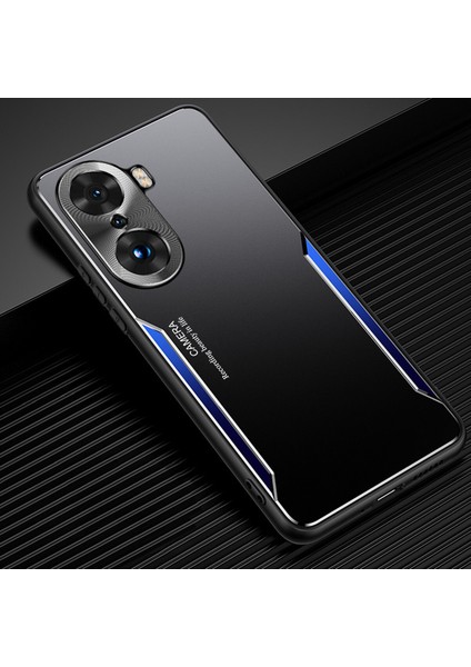 Honor 60 Pro Kılıfı,elektroliz Kaplama Metal Arka Panel + Yumuşak Tpu Tampon Çift Darbeye Dayanıklı Kılıf-Mavi (Yurt Dışından)