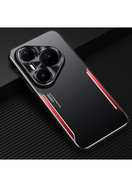 Huawei Pura 80 Ultra Kılıfı,elektroliz Kaplama Metal Arka Panel + Yumuşak Tpu Tampon Çift Darbeye Dayanıklı Kılıf-Kırmızı (Yurt Dışından)