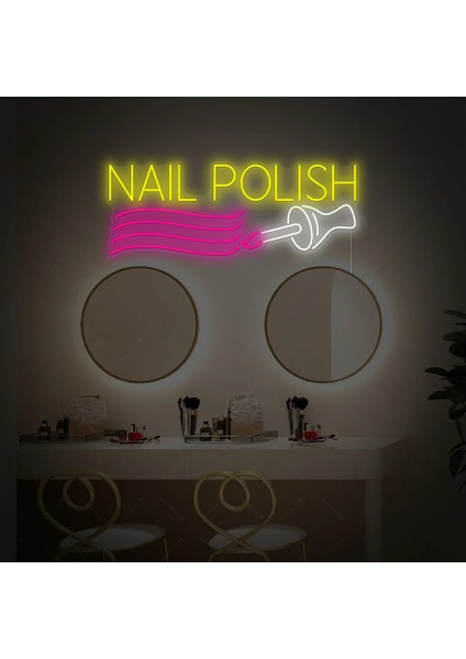 Nail Polish Neon LED Yazı