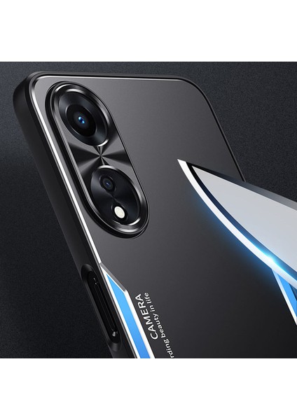 Oppo A58 Kılıfı,elektroliz Kaplama Metal Arka Panel + Yumuşak Tpu Tampon Çift Darbeye Dayanıklı Kılıf-Mavi (Yurt Dışından) fırsatları